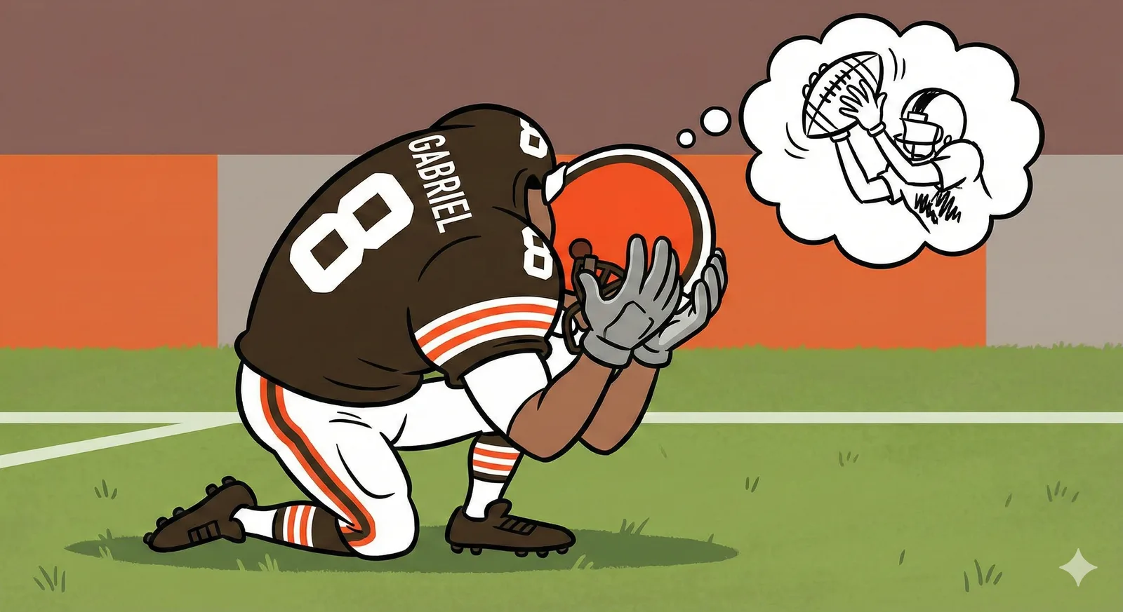 Dillon Gabriel after throwing a pick